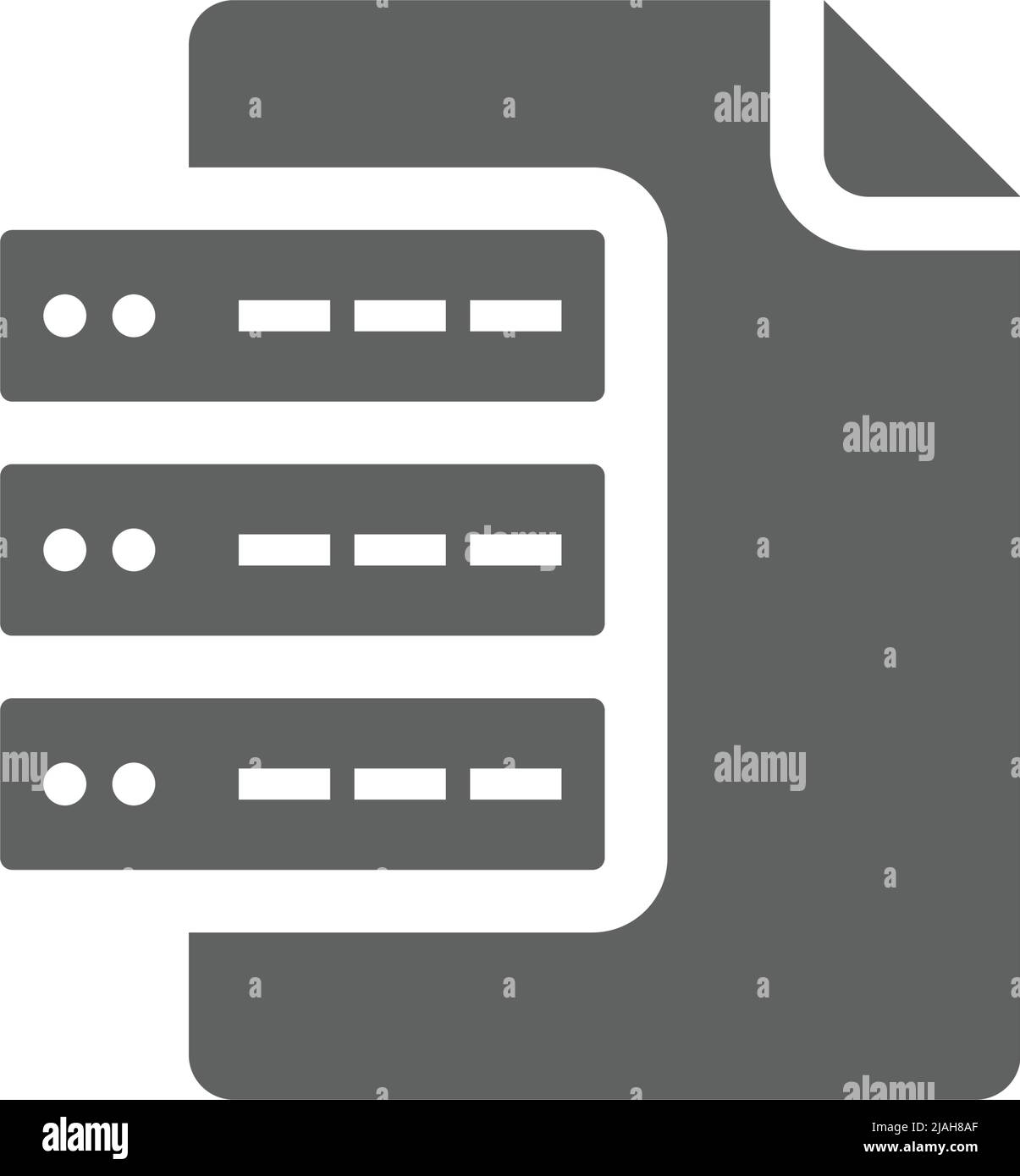 Database, documento, icona hosting. - Ideale per supporti di stampa, Web, immagini di stock, uso commerciale o qualsiasi tipo di progetto. Illustrazione Vettoriale