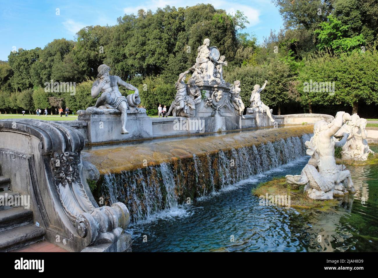 La Fontana di Ceres, nel bellissimo parco della Reggia di Caserta. Foto Stock