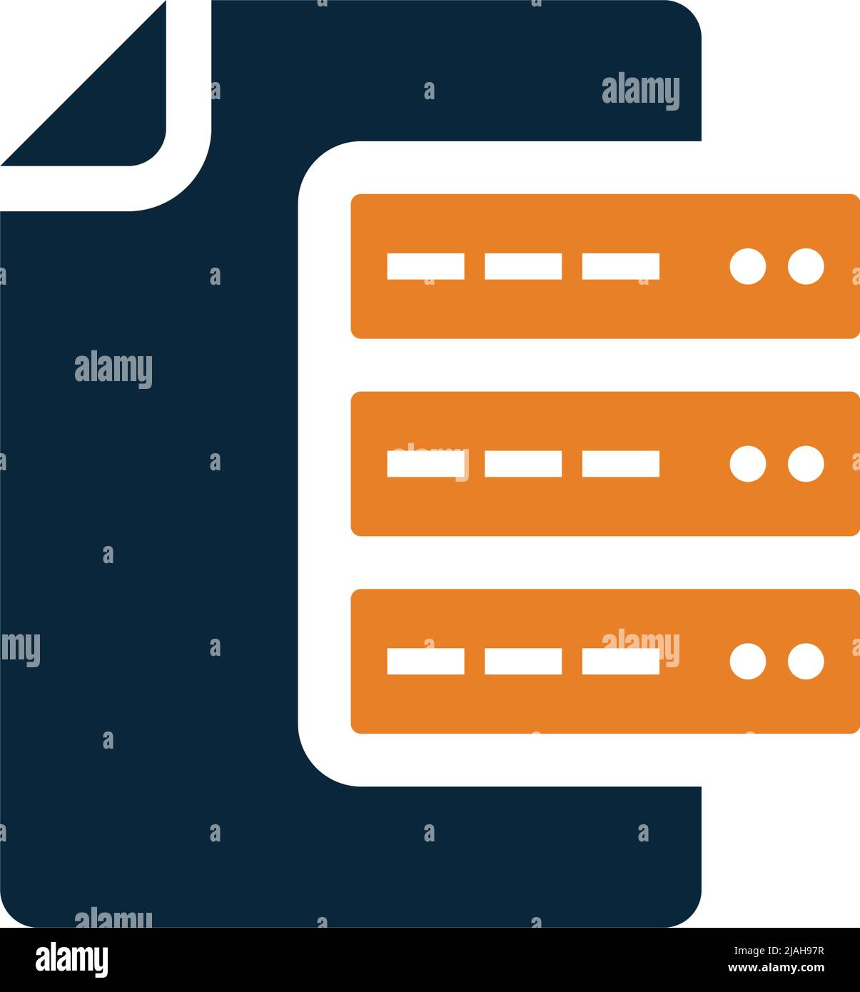 Database, documento, icona hosting. - Ideale per supporti di stampa, Web, immagini di stock, uso commerciale o qualsiasi tipo di progetto. Illustrazione Vettoriale