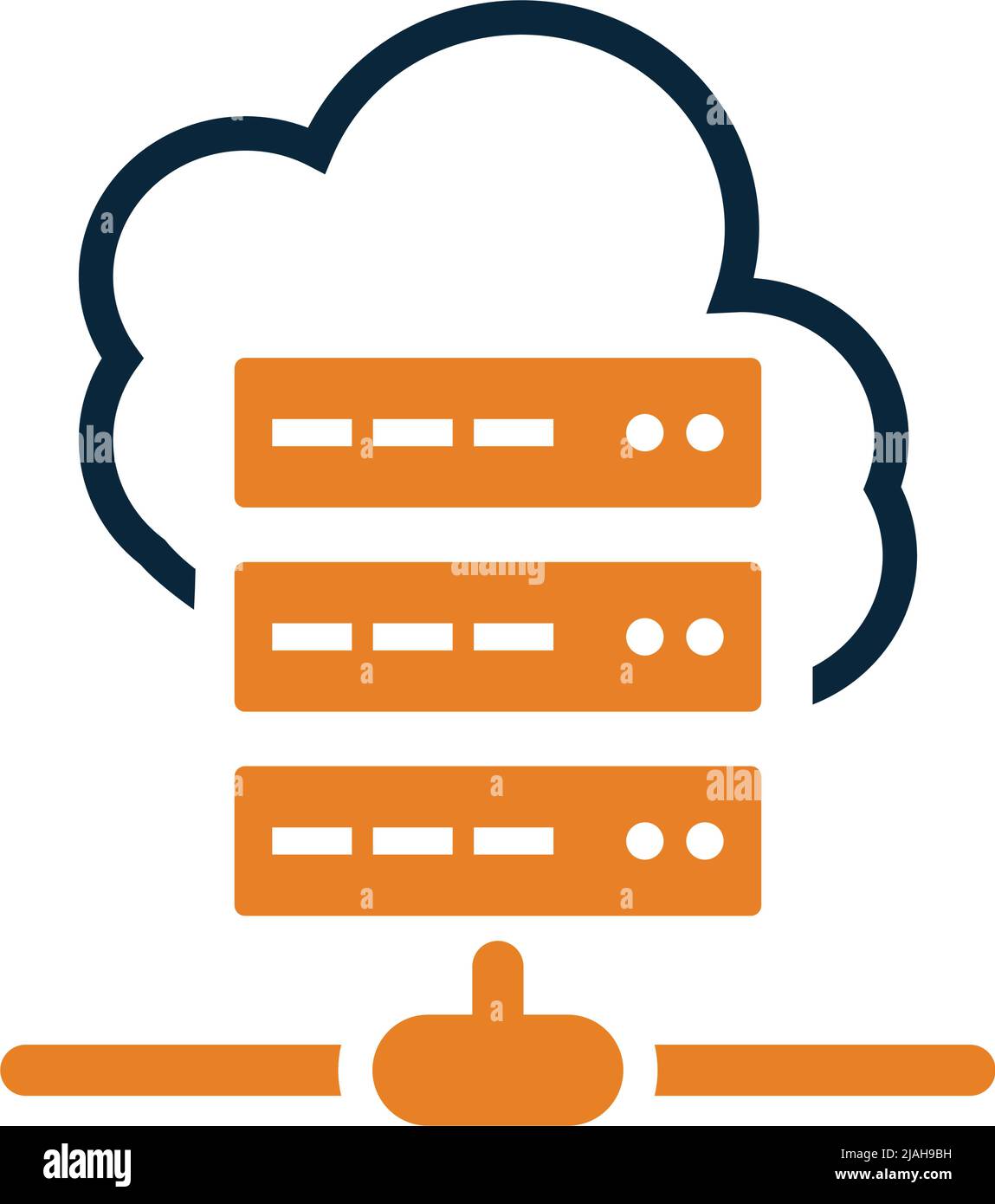 Server dati, icona di archiviazione host. - Uso perfetto per la progettazione e lo sviluppo di siti web, file stampati e presentazioni, materiali promozionali, Illust Illustrazione Vettoriale
