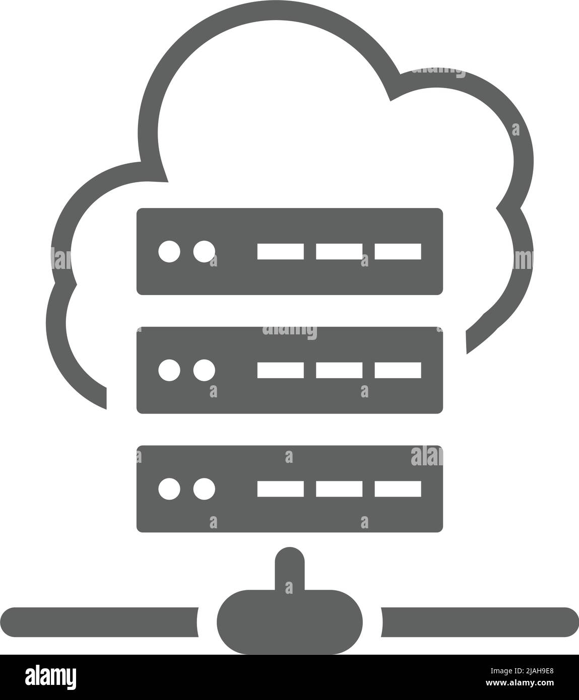 Server dati, icona di archiviazione host. - Uso perfetto per la progettazione e lo sviluppo di siti web, file stampati e presentazioni, materiali promozionali, Illust Illustrazione Vettoriale