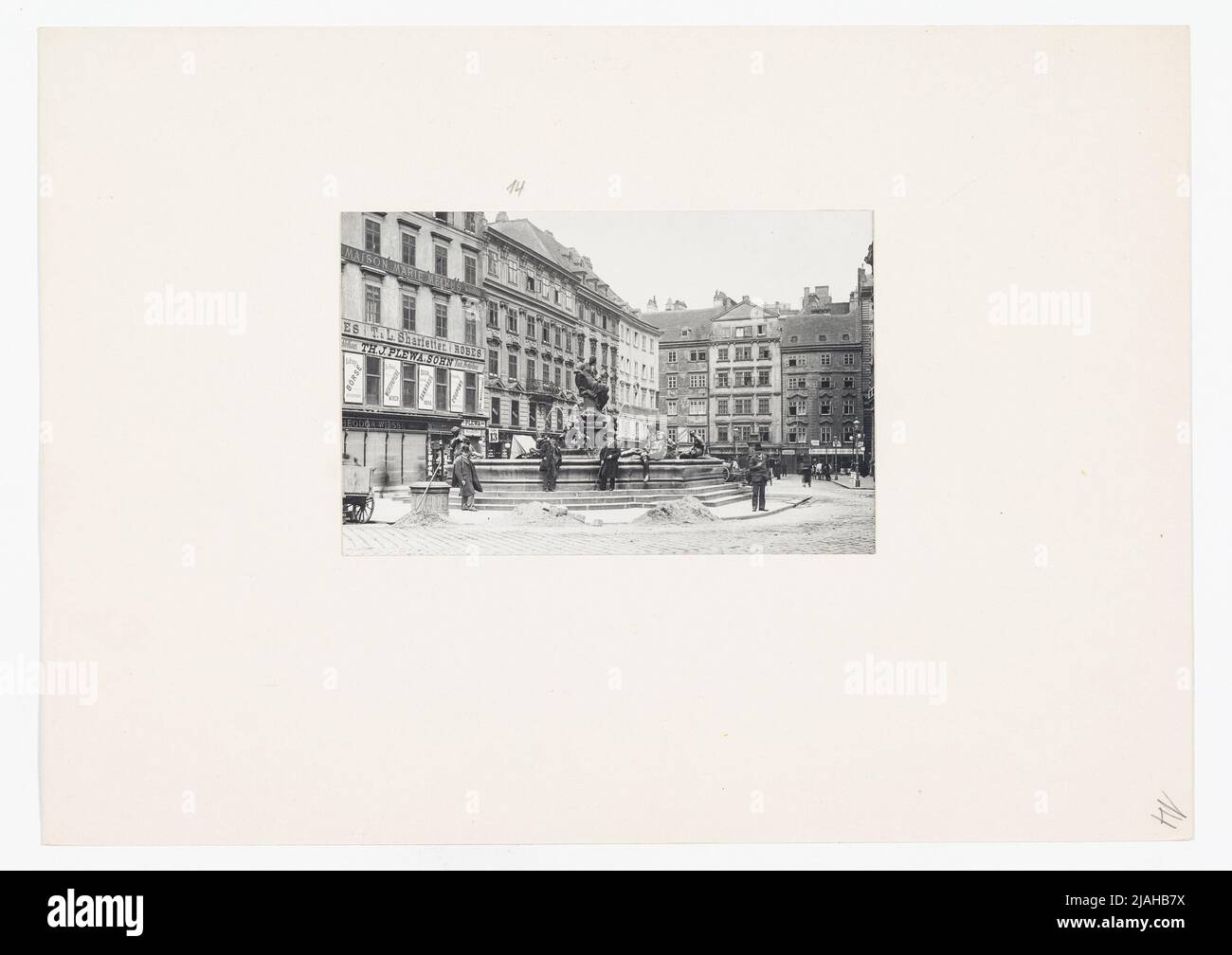 1st, nuovo mercato - generale - vista contro il nord. Verlag Reinhold Ungregen & Sohn, casa editrice Foto Stock