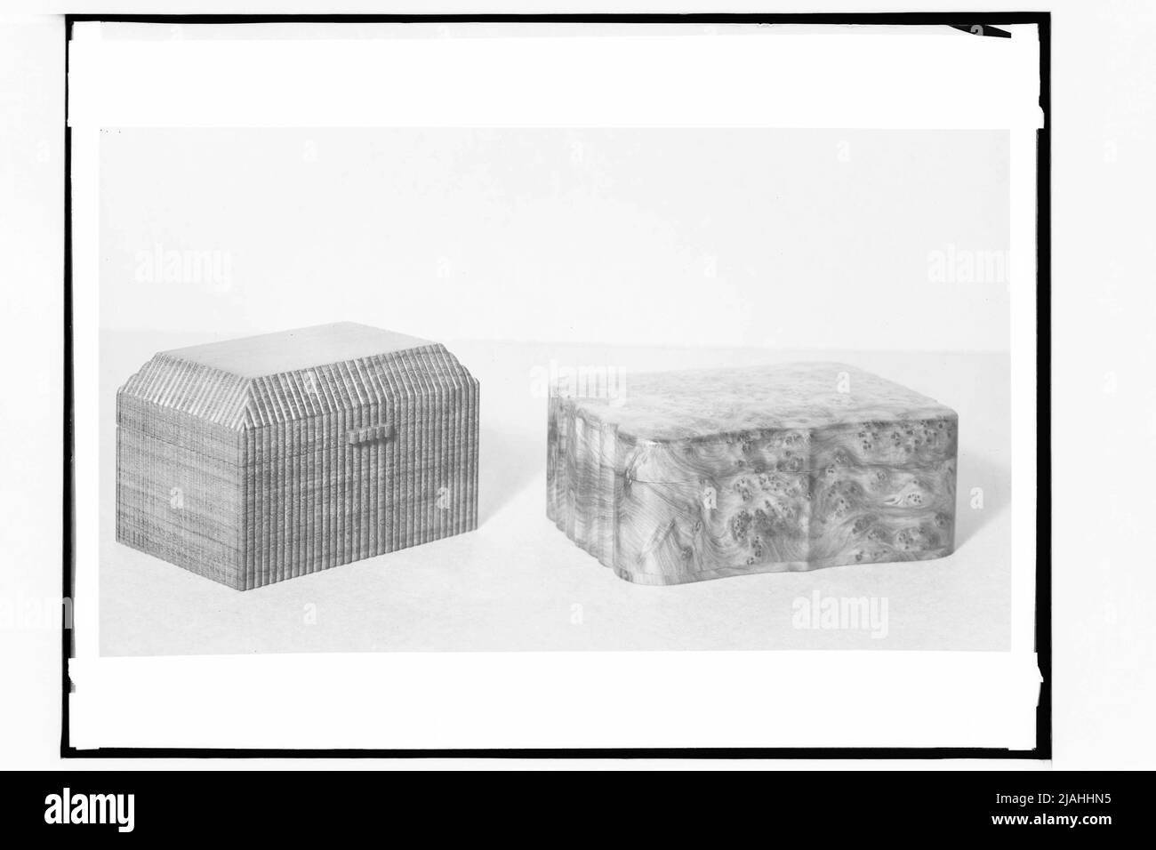 Due scatole di legno Foto Stock