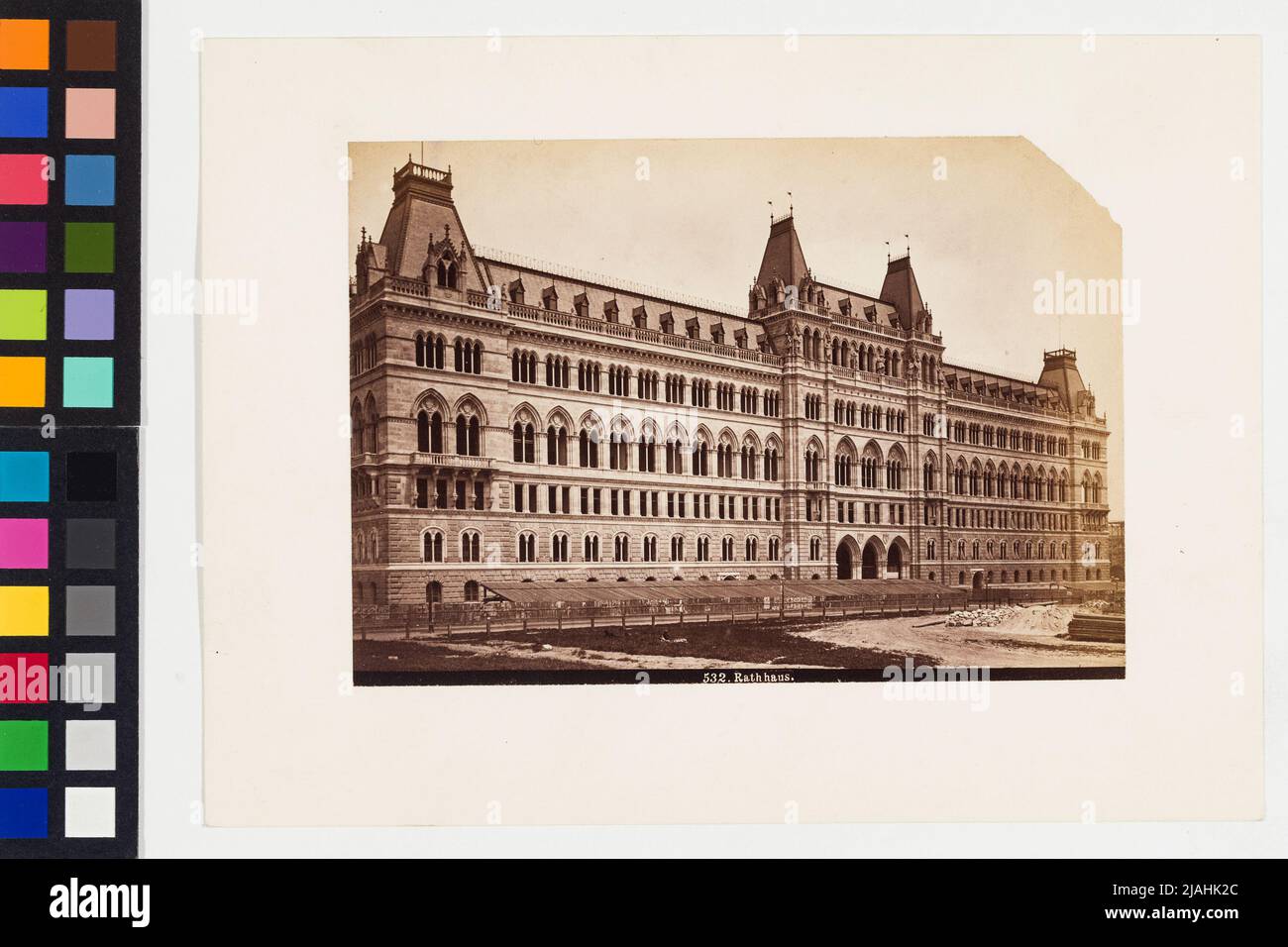 1st, municipio - Lichtenfelsgasse 2 - facciata sud - vista sul nord-est. Michael Frankenstein & Comp. (1843-1918), Photo Studio Foto Stock