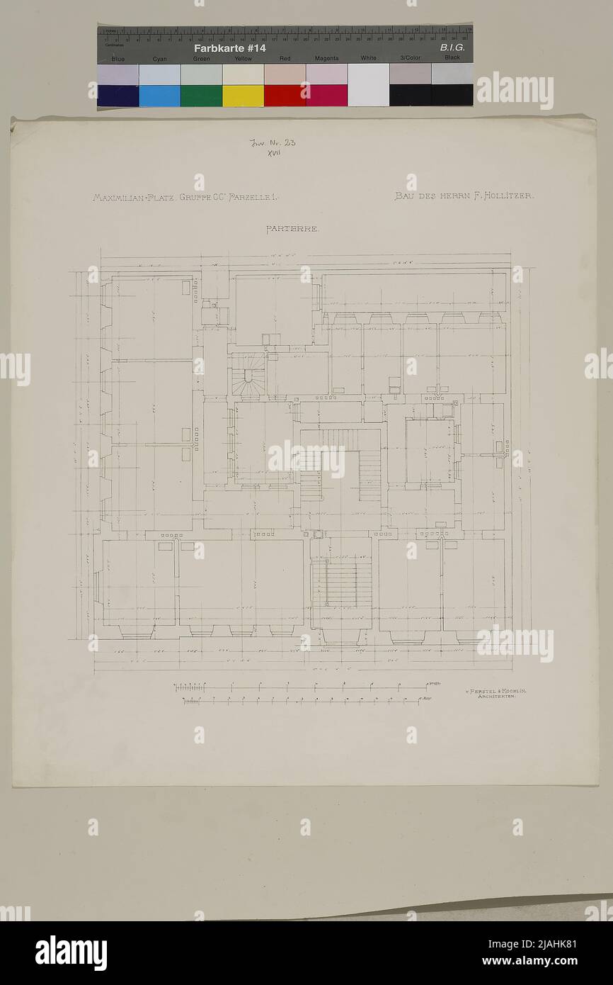 Casa Hollitzer, piano terra. Heinrich von Ferstel (1828-1883), architetto Foto Stock