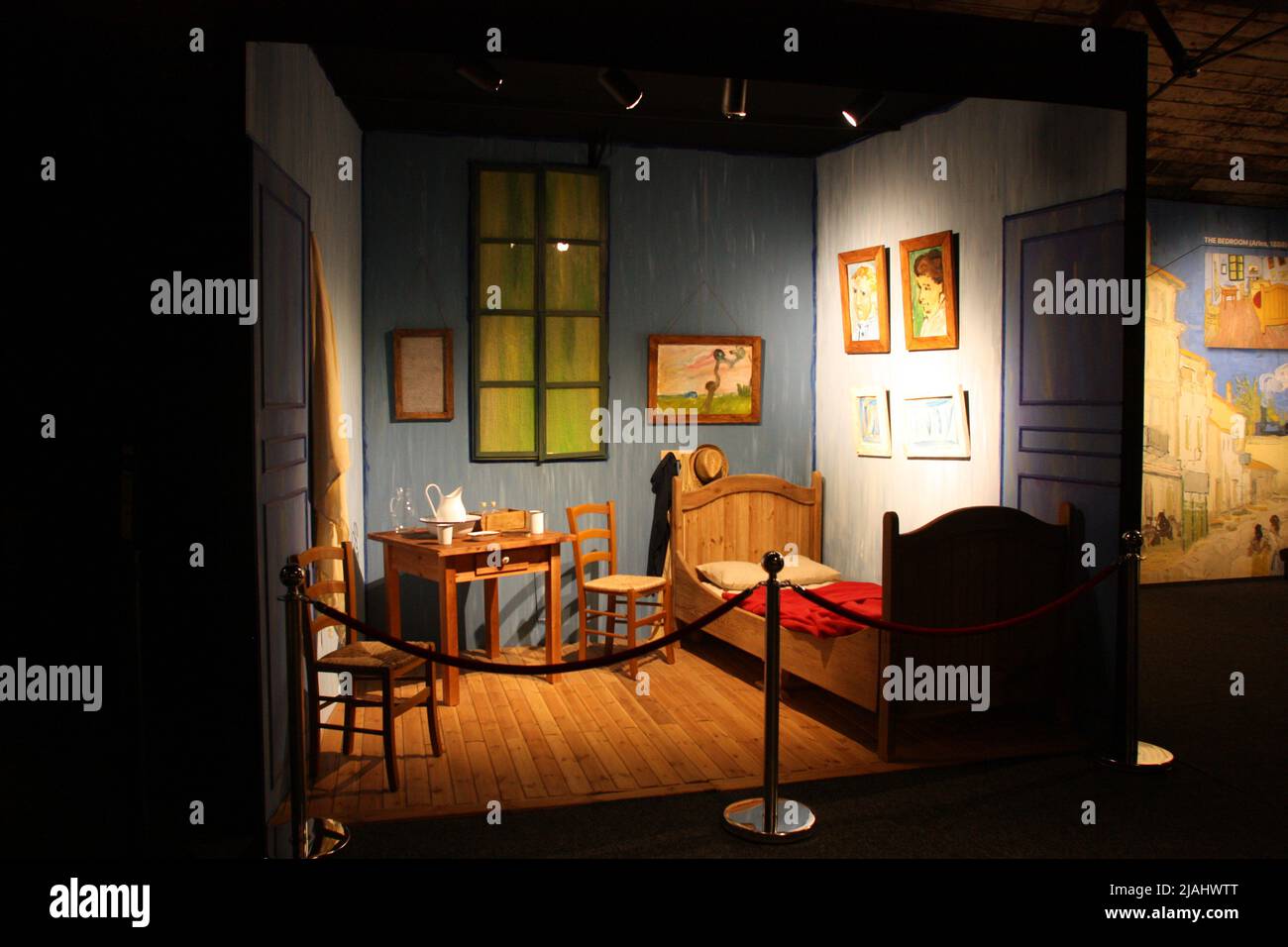Mostra Van Gogh, l'esperienza coinvolgente. Londra Est. Museo d'Arte. Mostra d'arte. Foto Stock
