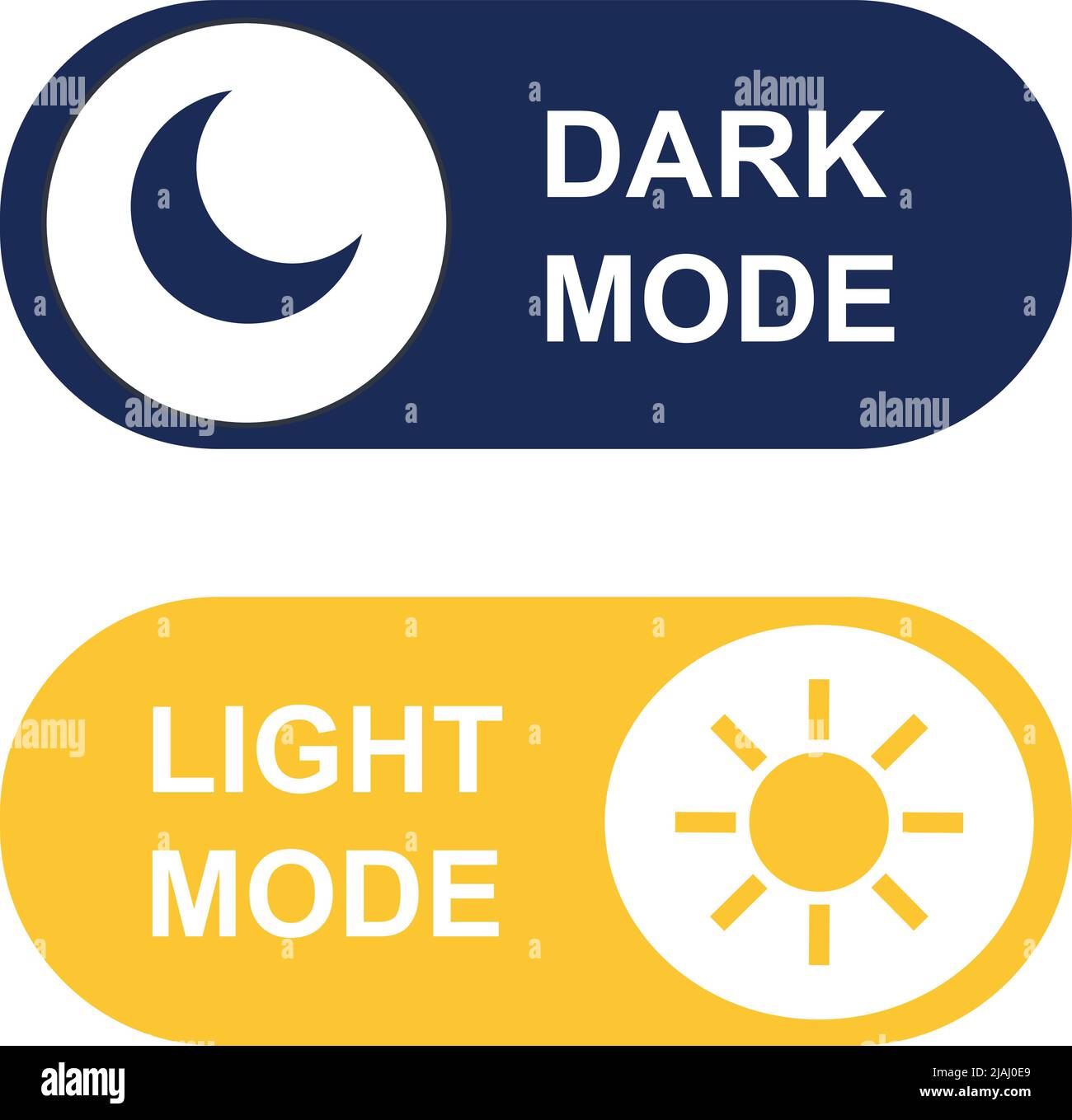 Modalità giorno colorata e modalità scuro. Vettore icona cursore. Illustrazione Vettoriale