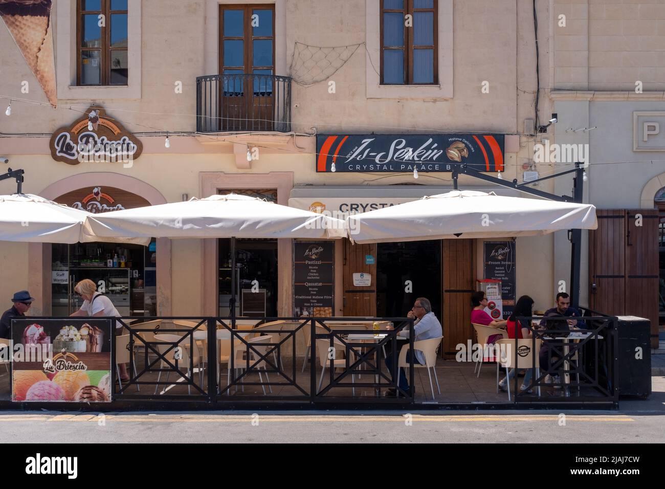 Il Crystal Palace Cafe, Mdina, Malta Foto Stock