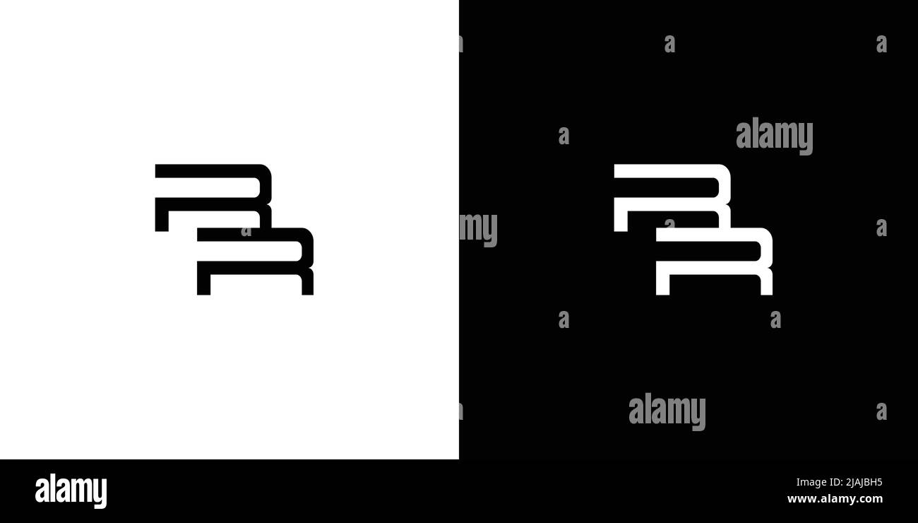 Design moderno e sofisticato del logo con lettere RR Illustrazione Vettoriale