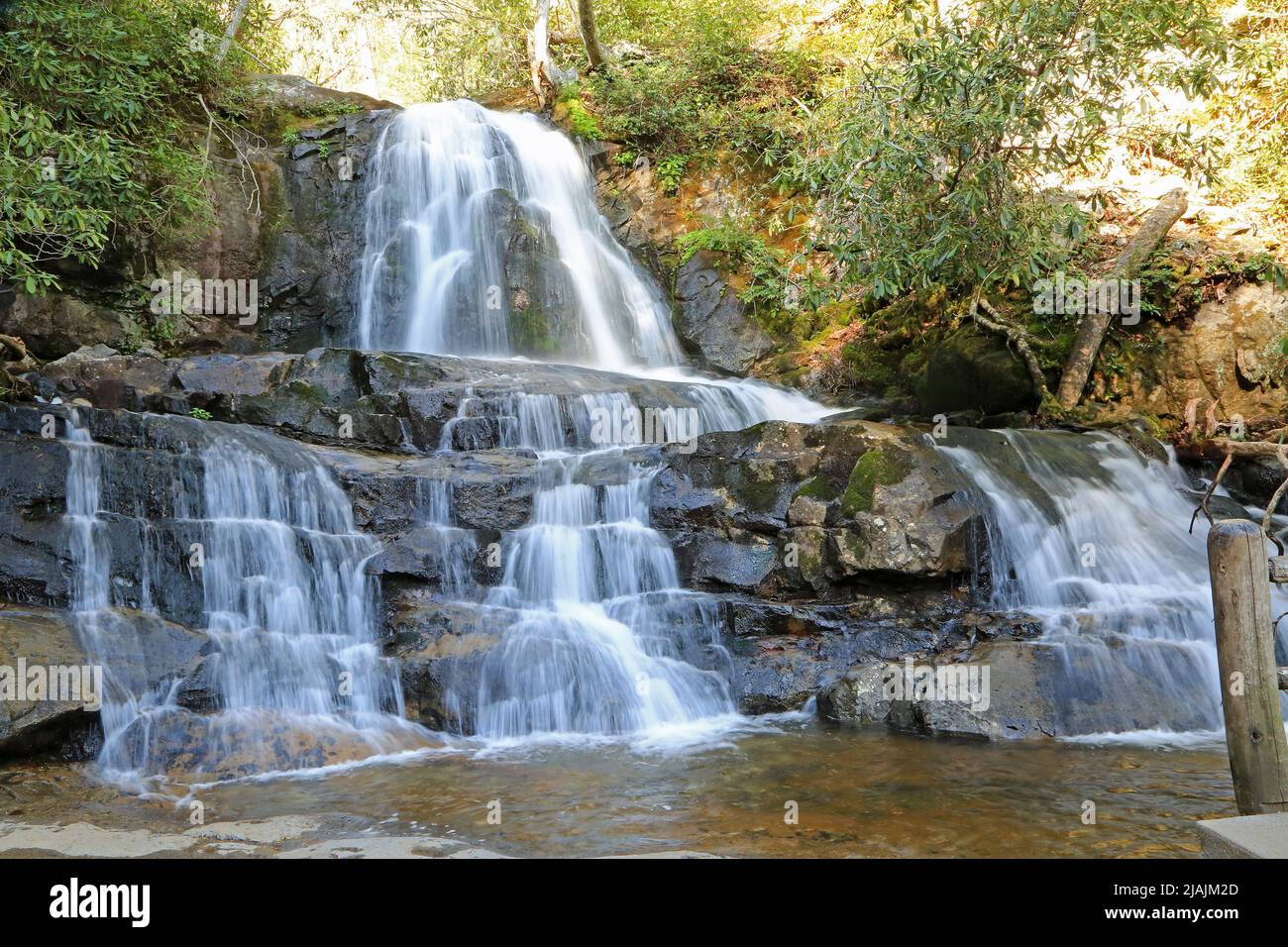 Cascate Laurel - Great Smoky Mountains NP, Tennessee Foto Stock