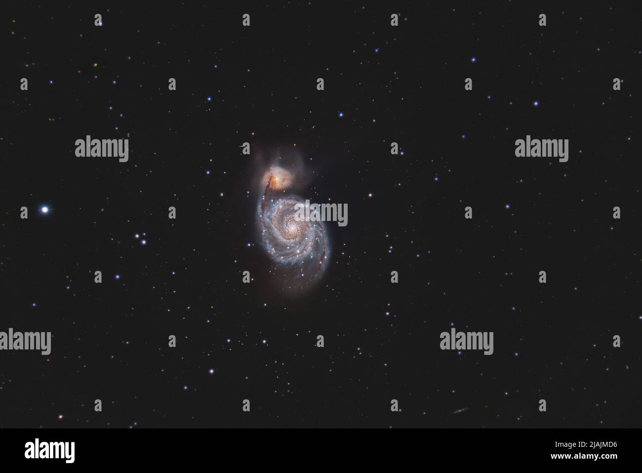 Idromassaggio Galaxy Messier 51. Foto Stock