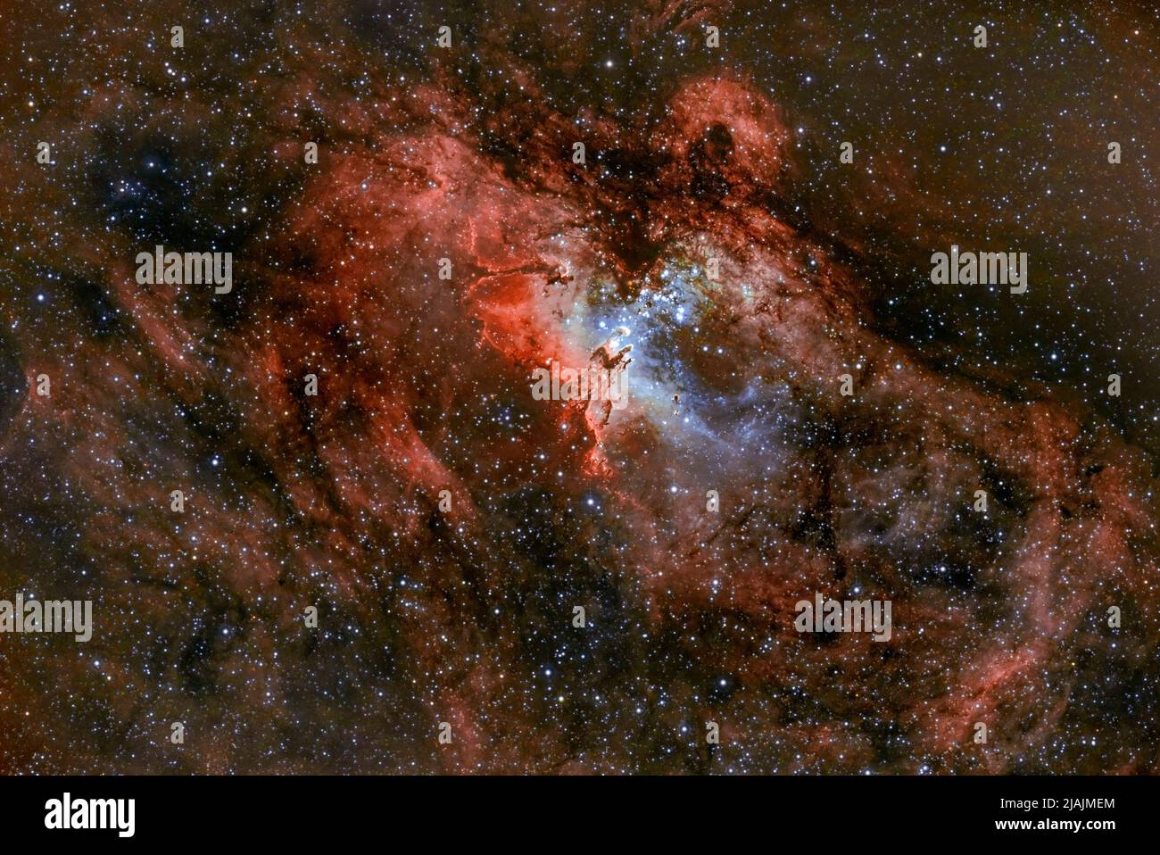 Pilastri della creazione, Messier 16. Foto Stock