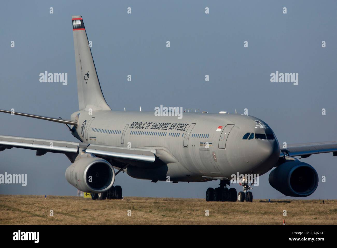 Repubblica di Singapore Aeronautica militare A330 MRTT velivolo cisterna, Dresda, Germania. Foto Stock