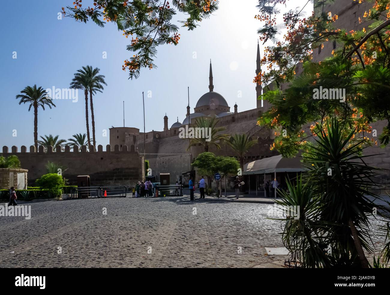 Dettagli architettonici della grande moschea di Muhammad Ali Pasha (moschea dell'Alabastro) al Cairo, Egitto Foto Stock
