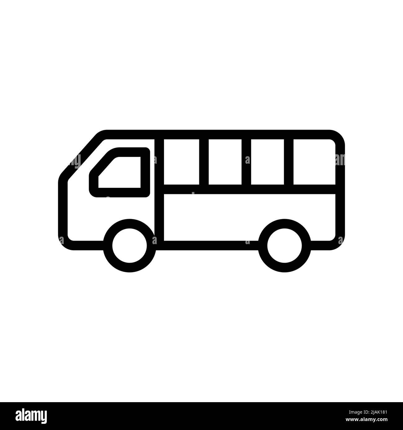 Bus Icon vettore. Trasporto, trasporto terrestre, trasporto pubblico. Linea icona stile. Semplice illustrazione del disegno modificabile Illustrazione Vettoriale