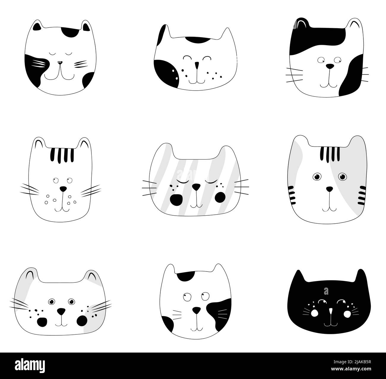Kitty gatti design Illustrazione Vettoriale