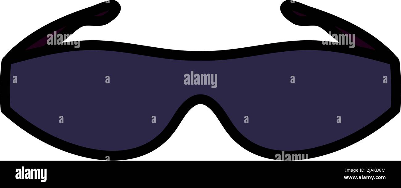 Icona occhiali da sole Poker. Contorno grassetto modificabile con disegno riempimento colore. Illustrazione vettoriale. Illustrazione Vettoriale