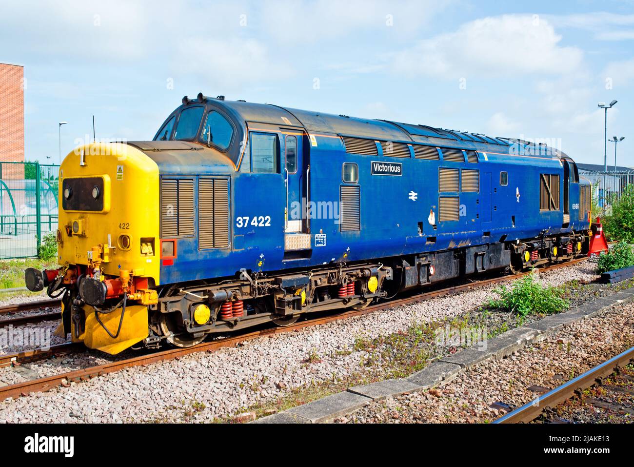 Classe 37422 a York sulla stabling, York, Inghilterra Foto Stock