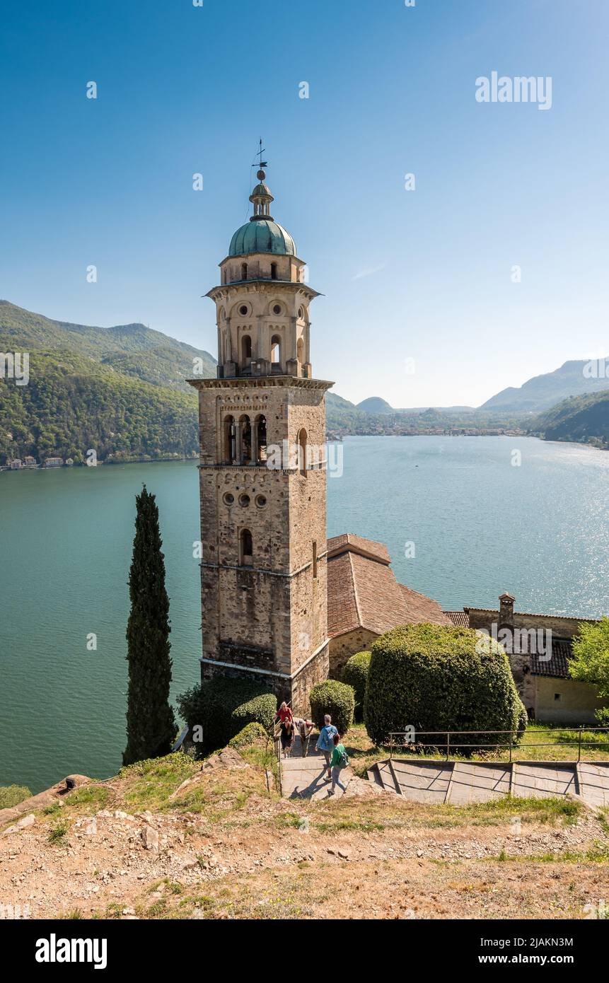 torre di Maria del Sasso in Morcote al Lago di Lugano Foto Stock