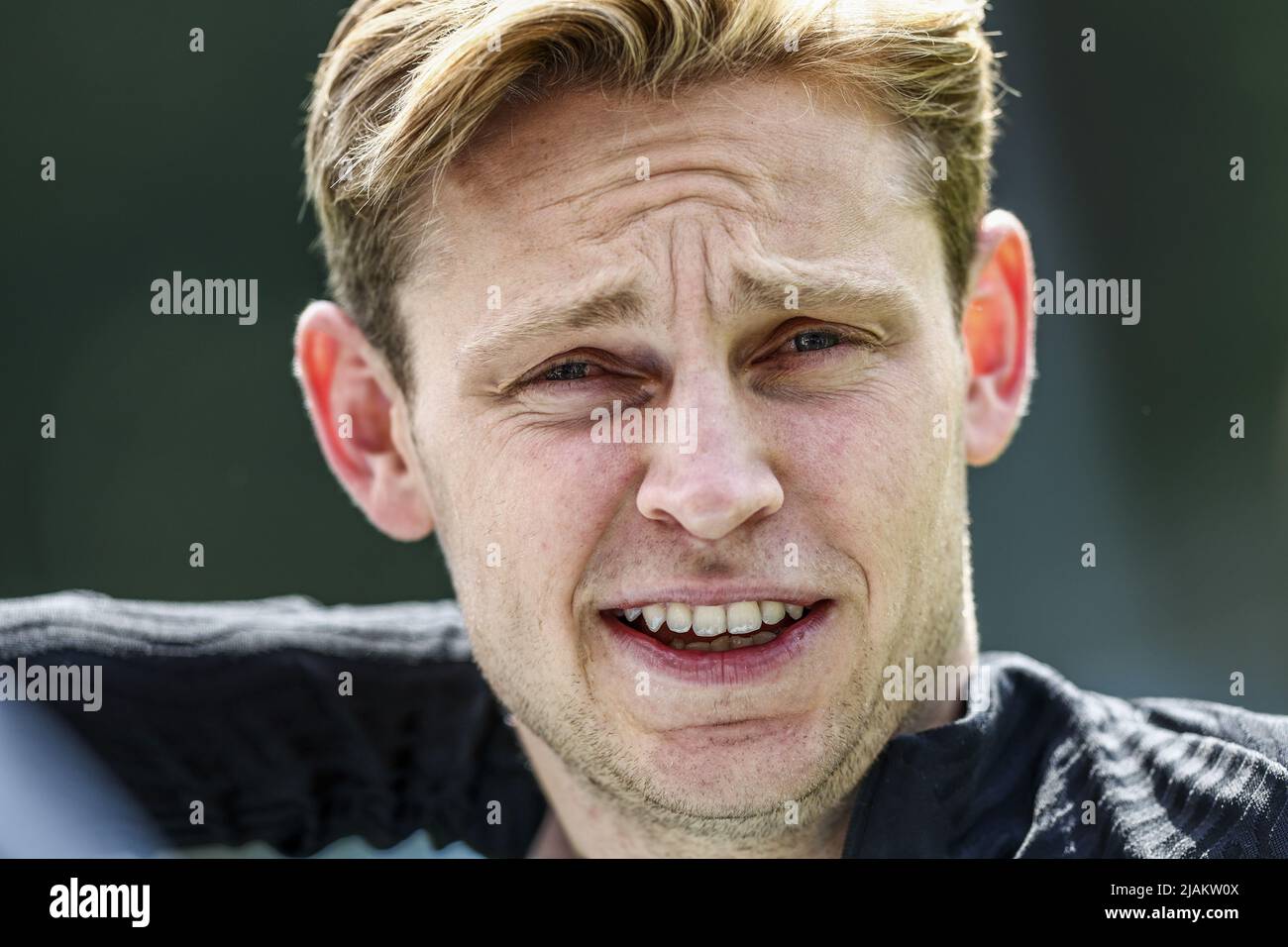 Zeist, Paesi Bassi. 31 maggio 2022, ZEIST - Frenkie de Jong durante una sessione di formazione della nazionale olandese al Campus KNVB il 31 maggio 2022 a Zeist, nei Paesi Bassi. La nazionale olandese si sta preparando per la partita della UEFA Nations League contro il Belgio. ANP VINCENT JANNINK Credit: ANP/Alamy Live News Foto Stock