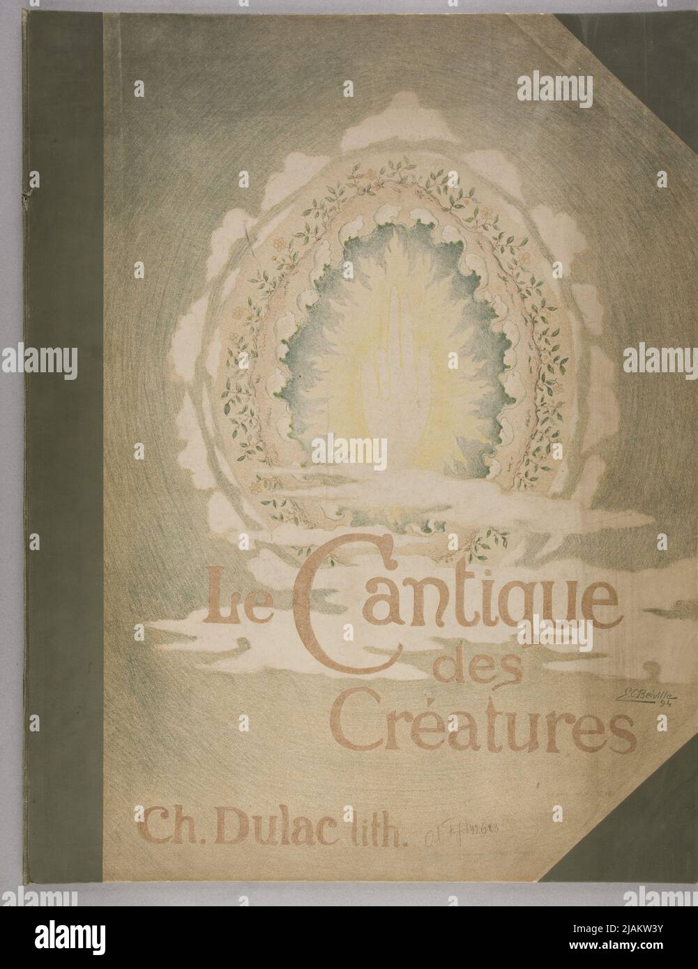 Okładka The Cantics of Creatures, CH. Dulac lith., Parigi: Pellet ed., 1894 Belville, Eugène (1863 1931), Pellet, Gustave (1859 1919), Lemercier Foto Stock