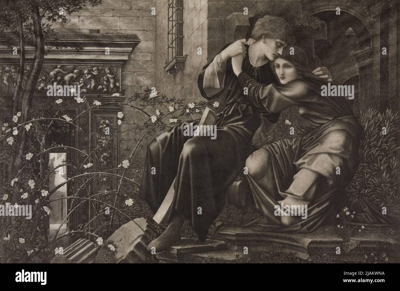 Amore tra le rovine Jasi Ski, Feliks Stanis AW (1862 1901), Burne Jones, EDWARD (1833 1898) Foto Stock