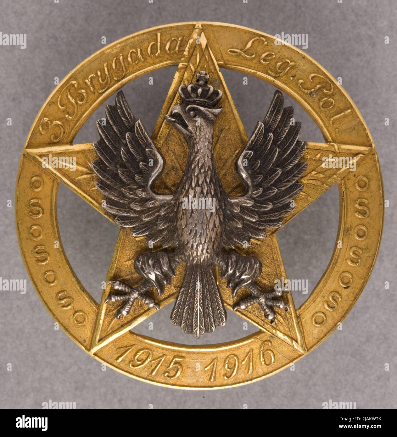 Distintivo della Brigata del 3rd delle legioni polacche sconosciuta Foto Stock