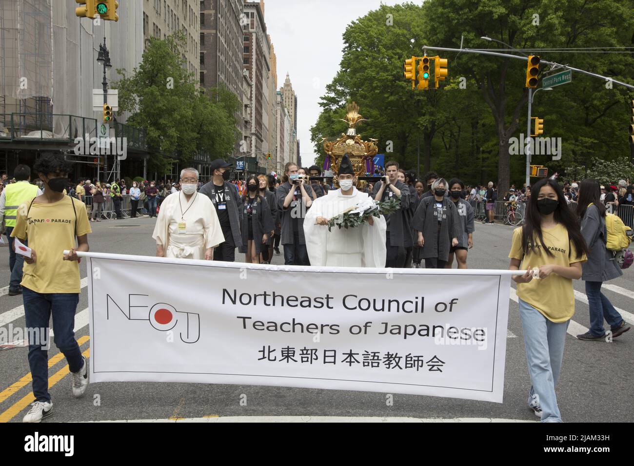 Prima parata del Japan Day a Central Park West a Manhattan il 15 maggio 2022 a New York City. Foto Stock