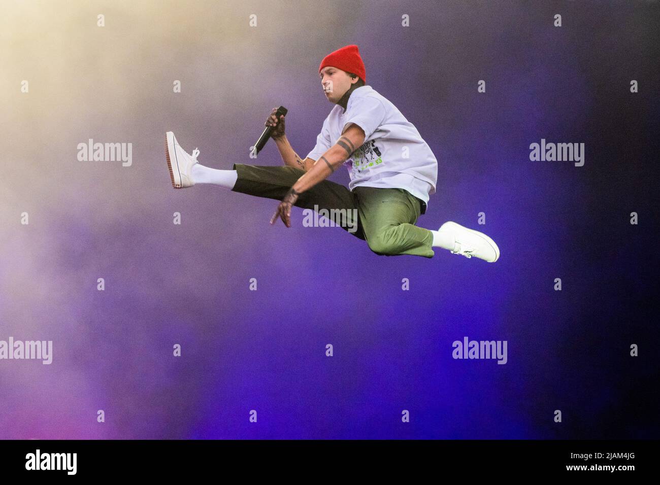 Twenty One Pilots - Tyler Joseph si esibisce durante la Napa Valley di BottleRock del 2022 al Napa Valley Expo il 28 maggio 2022 a Napa, California. Foto: Chris Tuite/imageSPACE/MediaPunch Foto Stock