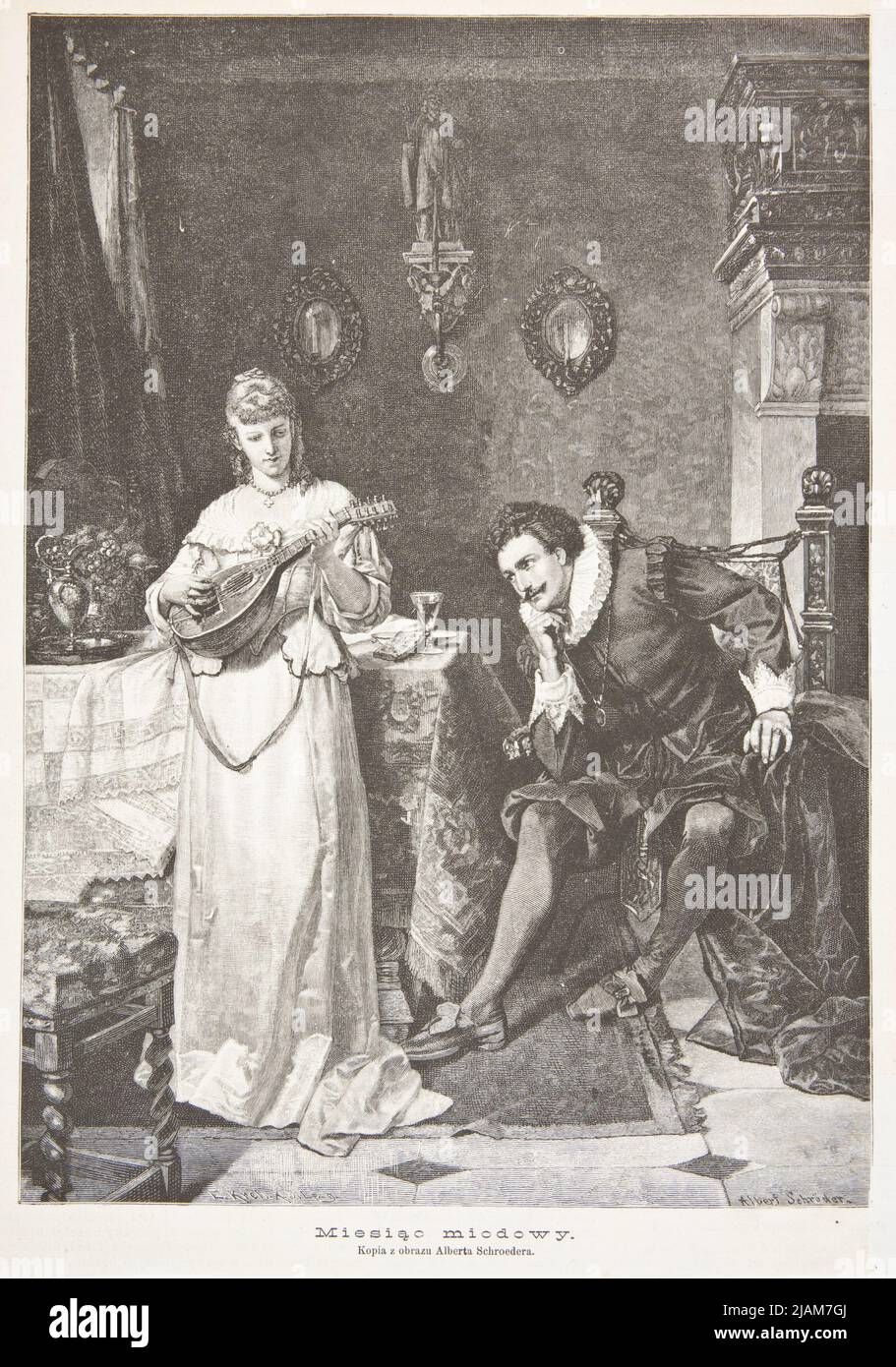 Luna di miele. Copia dall'immagine di Albert Schroeder. Krell, E. (n.n.) Foto Stock