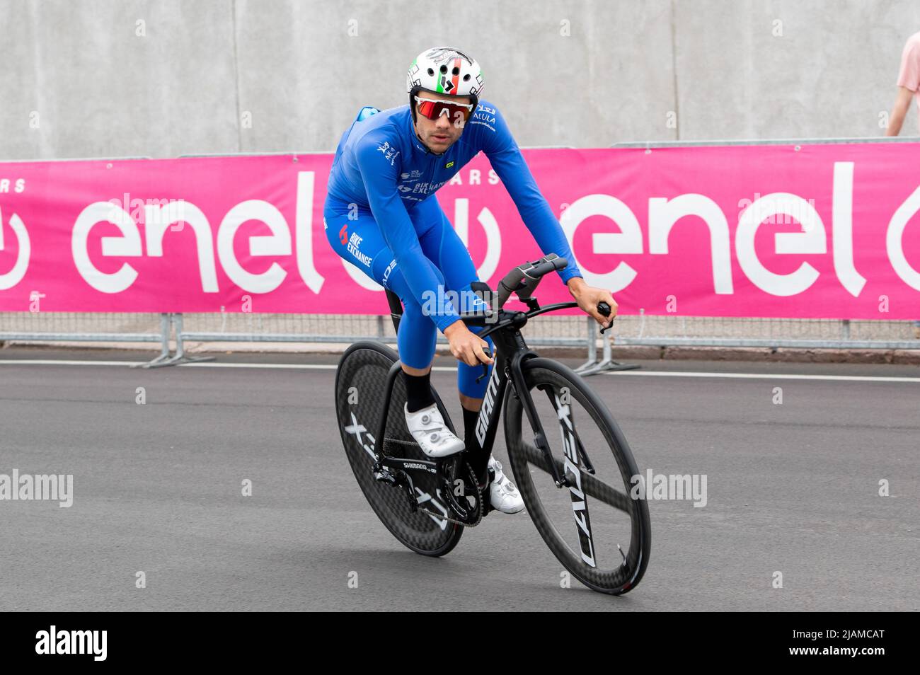 Verona, Italia. 29th maggio 2022. Matteo Sobrero (Team BikeExchange-Jayco) nel corso del 2022 giro d'Italia - Stage 21 - Verona - Verona, giro d'Italia a Verona, Maggio 29 2022 Credit: Agenzia fotografica indipendente/Alamy Live News Foto Stock