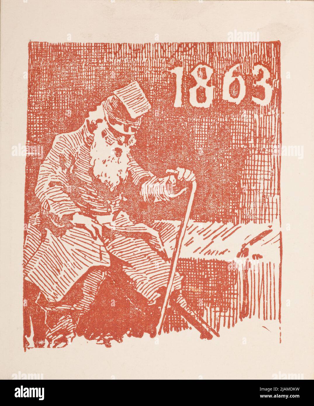 Badge da collezionista di carta per aiutare i veterani della rivolta di gennaio Foto Stock