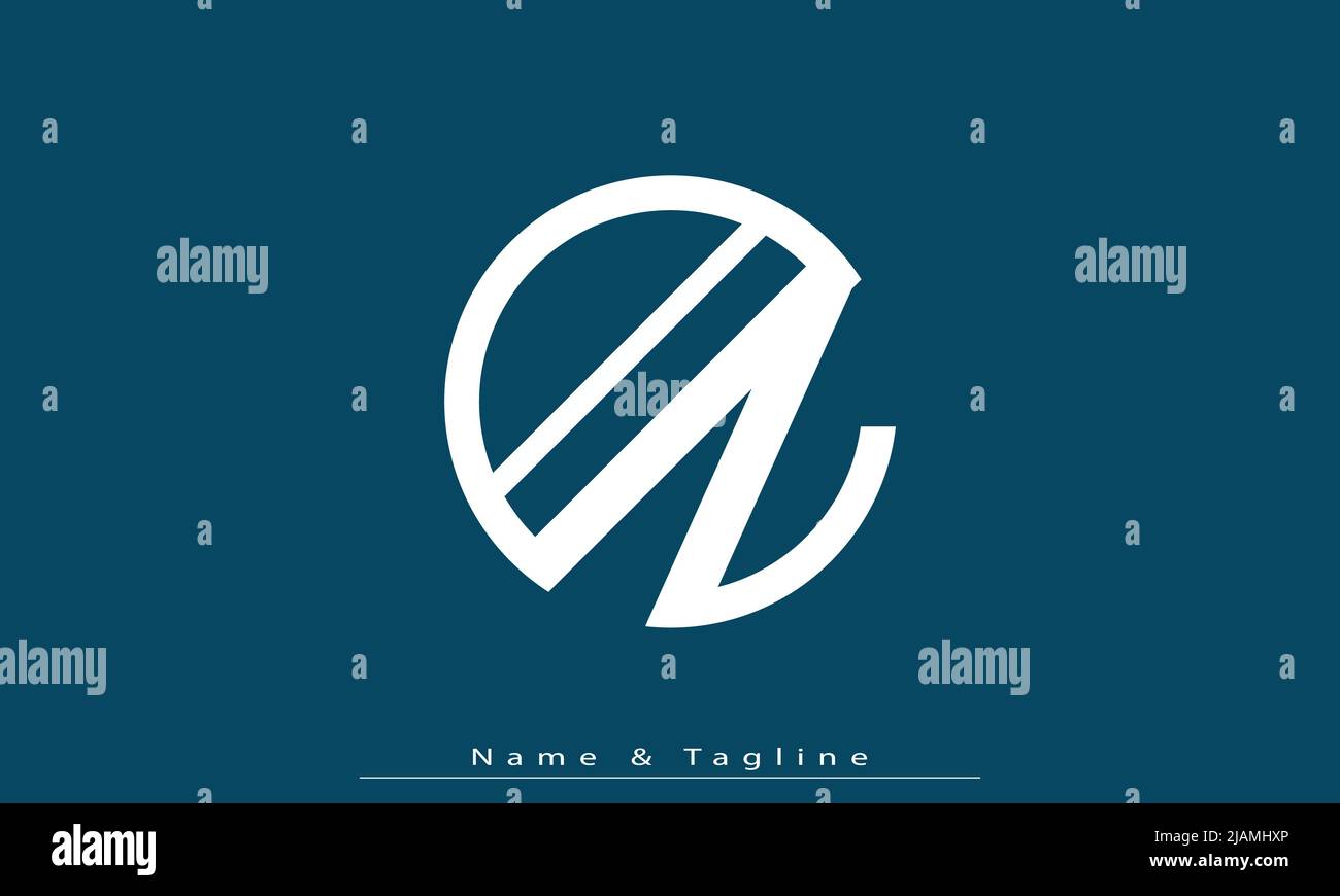 Lettere alfabetiche iniziali logo monogramma AZ, ZA Illustrazione Vettoriale