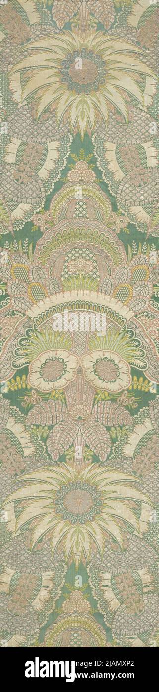 Frammento di tessuto di seta pizzo modello sconosciuto Foto Stock