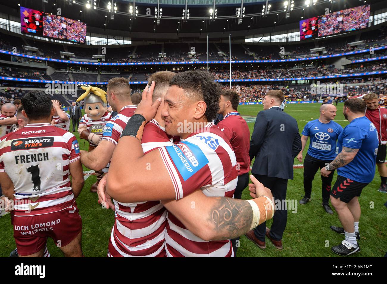 Londra, Inghilterra - 28th maggio 2022 - Patrick Mago dei Guerrieri Wigan. Rugby League Betfred Challenge Cup Final Huddersfield Giants vs Wigan Warriors al Tottenham Hotspur Stadium, Londra, Regno Unito Dean Williams Foto Stock