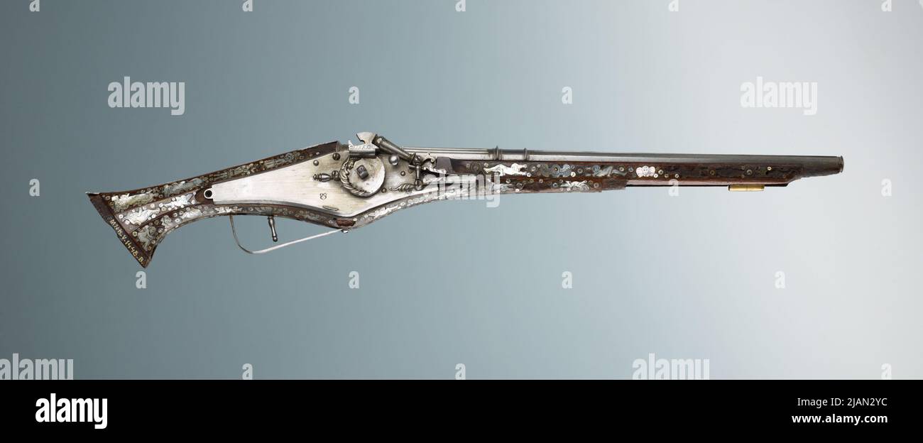 Un paio di pistole con un blocco circolare scrux sconosciuto Foto Stock