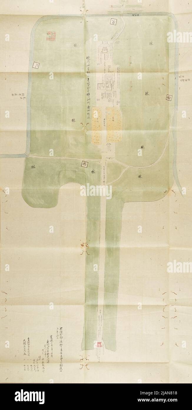 Piano del tempio nella provincia di Masashi sconosciuto Foto Stock