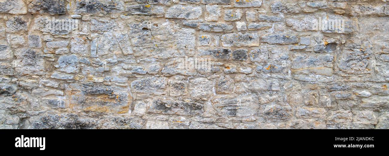 Historiische Mauer mit alten Steinen Foto Stock