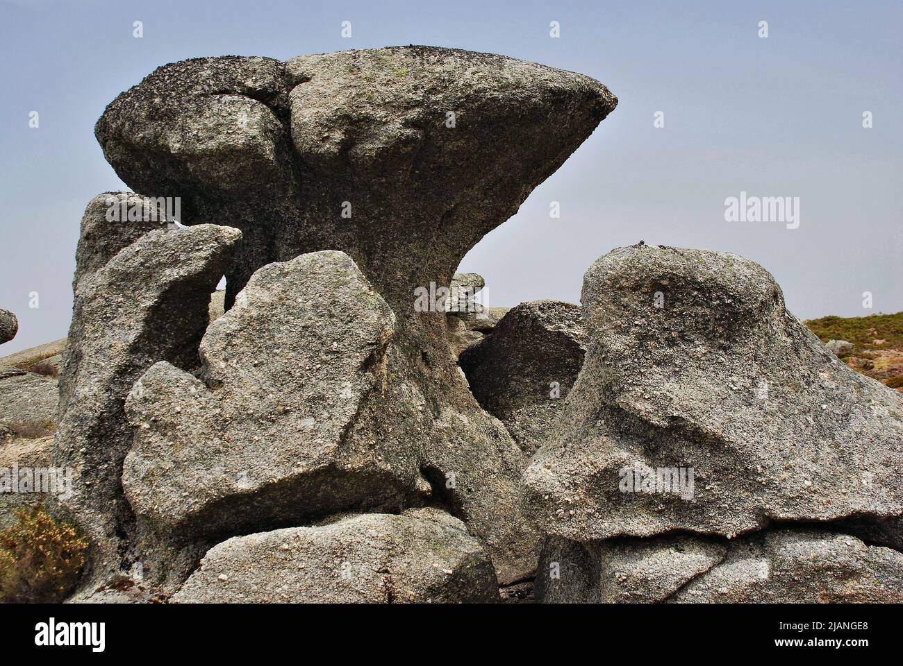 Forme naturali in blocchi di granito Foto Stock