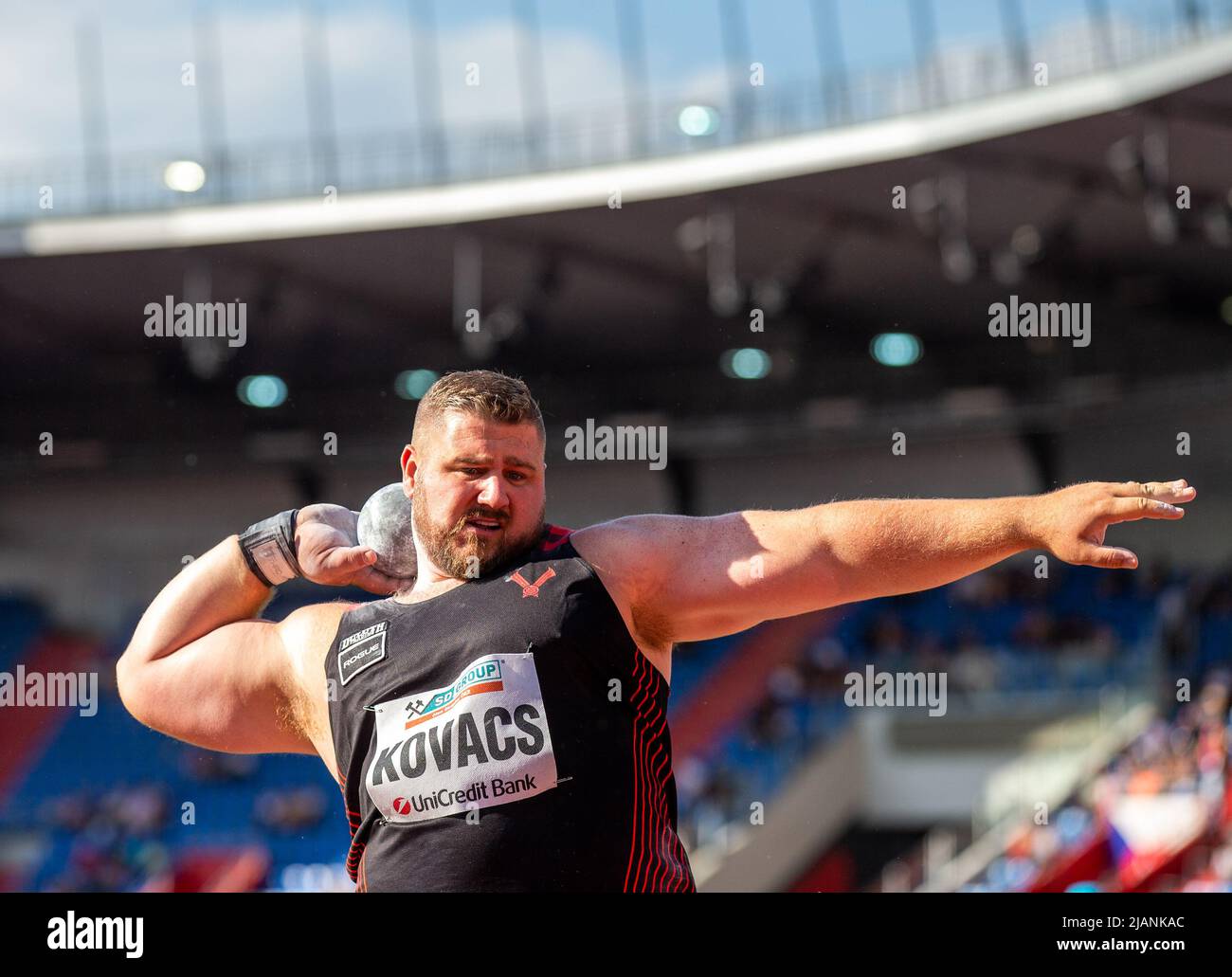 Ostrava, Repubblica Ceca. 31st maggio 2022. Il lanciatore di colpi Joe Kovacs degli Stati Uniti compete durante il Golden Spike, incontro atletico internazionale del giro continentale - categoria d'oro a Ostrava, Repubblica Ceca, 31 maggio 2022. Credit: Vladimir Prycek/CTK Photo/Alamy Live News Foto Stock