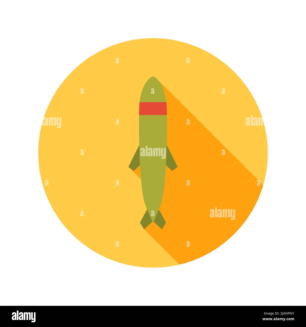 Icona del cerchio missilistico di crociera Illustrazione Vettoriale