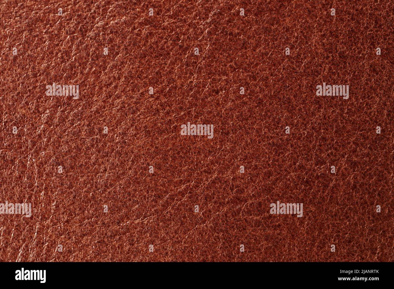 Vista ravvicinata macro superficie fondo in pelle testurizzata marrone Foto Stock