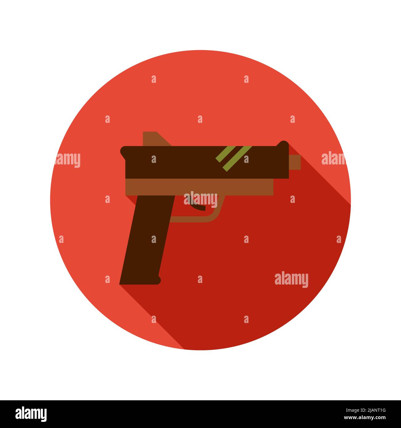 Icona del cerchio della pistola Illustrazione Vettoriale