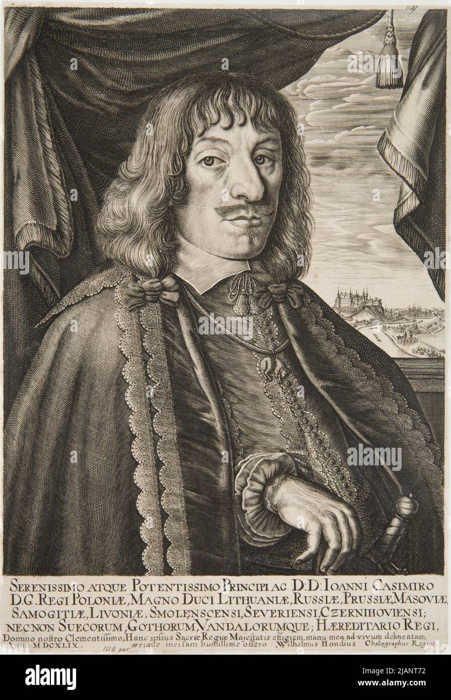 Giovanni II Casimiro Vasa (1609 1672), re di Polonia. Hondius, Willem (ca 1600 1660) Foto Stock