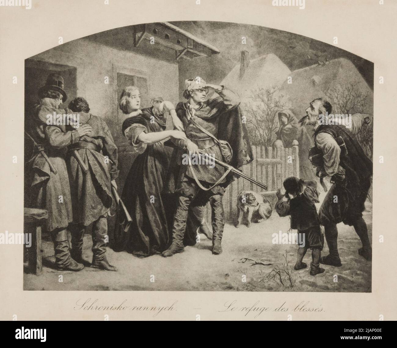 Artur Grottger rifugio dalla serie Polonia Studio 906, Grottger, Artur (1837 1867) Foto Stock