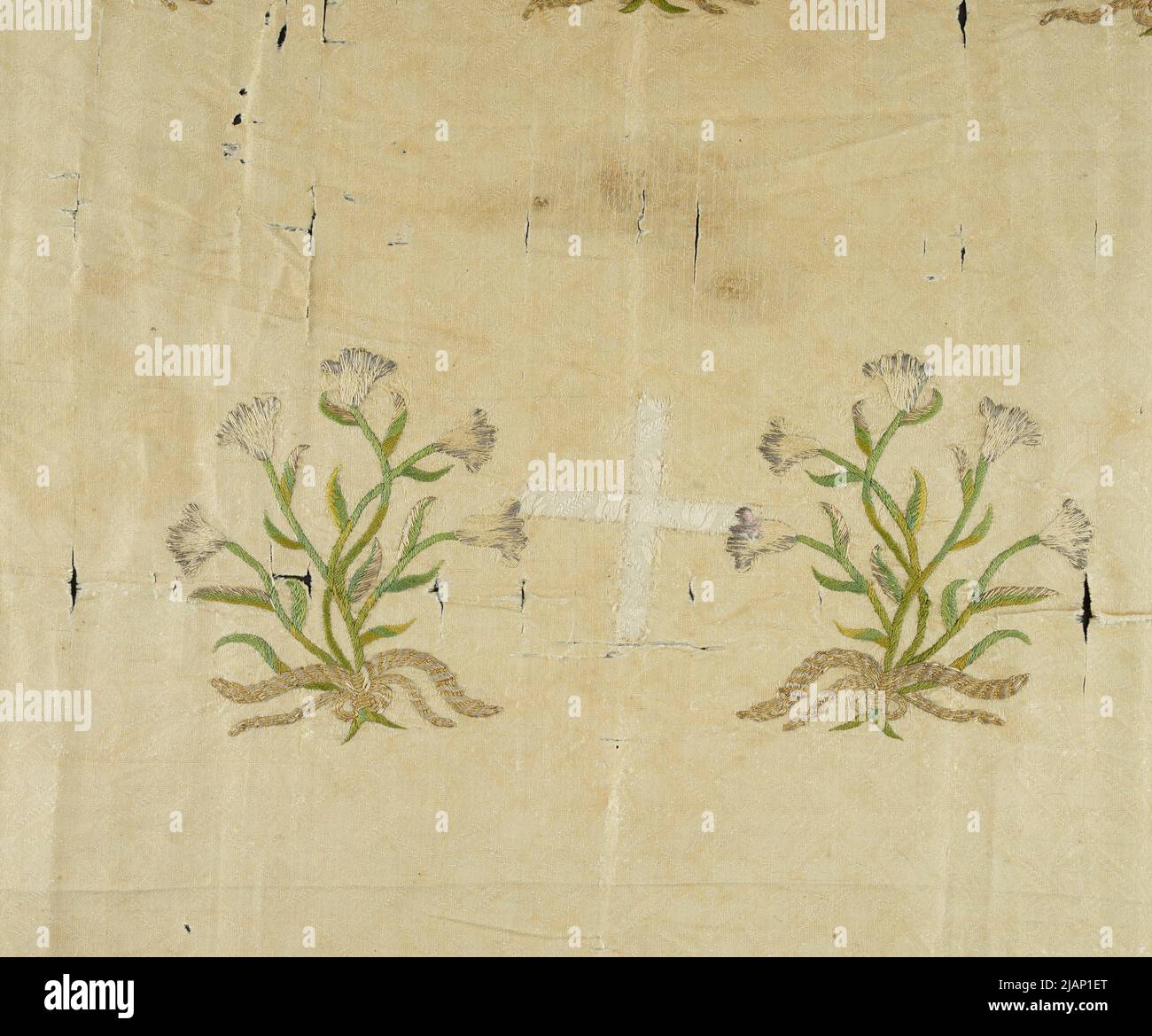 Riice Val, White Floral Twig motivi sconosciuti Foto Stock