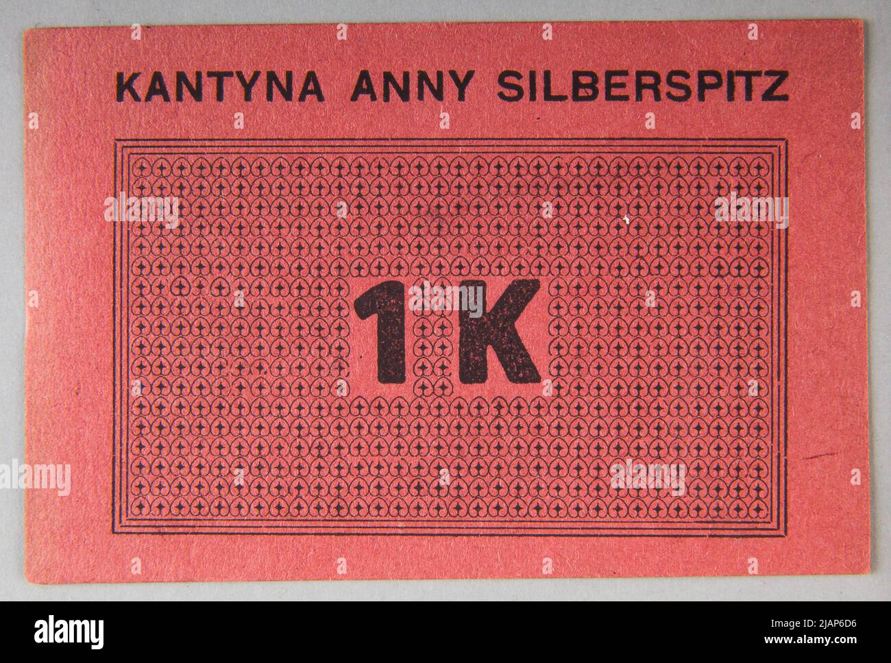 Bon per 1 Corona, Anna Silberspitz, Kantyna, Kraków, B.R. (1919) Kantyna Anny Silberspitz Foto Stock
