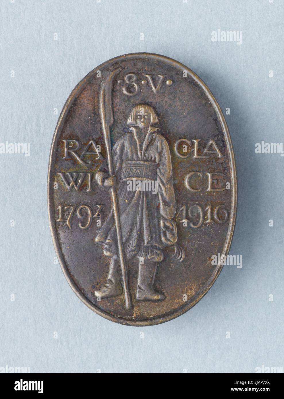 Distintivo commemorativo in occasione della cerimonia della Battaglia di Racławice del 8th V 1916 Procaj Owowicz, Antoni Stanis Foto Stock