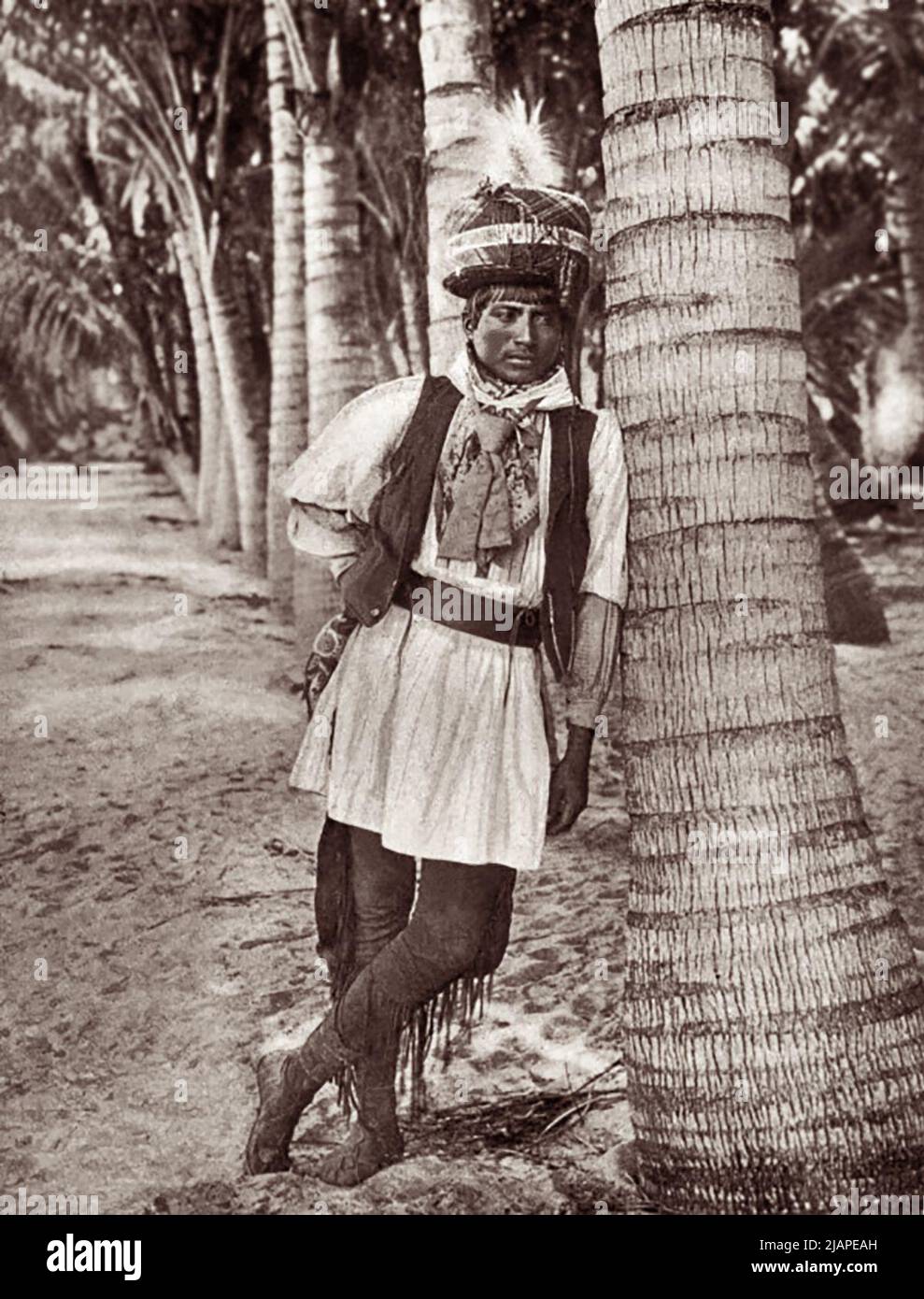 Billy Bowlegs III, noto anche come Billy Fewell o Cofehapkee (1862–1965), Seminole anziano (anch'esso di discendenza afro-americana) e storico tribale, c1910. Bowleg era il nipote di Osceola ed era un membro del clan Snake. Foto Stock