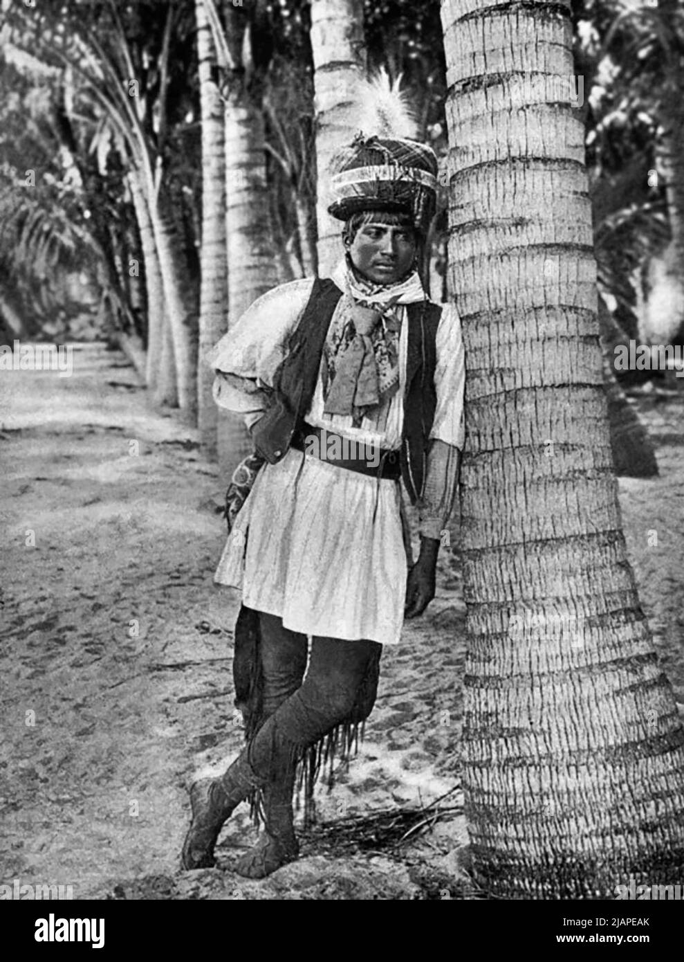 Billy Bowlegs III, noto anche come Billy Fewell o Cofehapkee (1862–1965), Seminole anziano (anch'esso di discendenza afro-americana) e storico tribale, c1910. Bowleg era il nipote di Osceola ed era un membro del clan Snake. Foto Stock